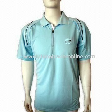 Mens Golf Dry Fit Polo Shirt with Fasted Color and Shrink Resistance from China