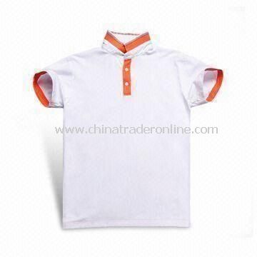 Mens Golf Polo Shirt with Logo Printing, Made of 100% Cotton/Polyester Material