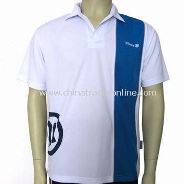 Polyester and Mesh Mens Golf Shirt, Available in Various Sizes, OEM Orders are Welcome from China