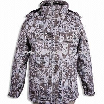 Womens Topcoat/Ski Wear, Made of 100% Polyester, Available with Printing from China