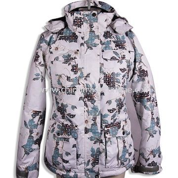 Womens Topcoat/Ski Wear with Printing, Made of 100% Polyester from China