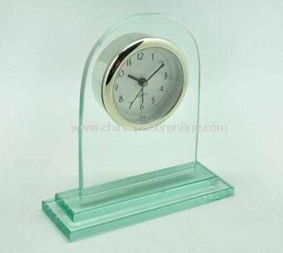 GLASS TABLE CLOCK