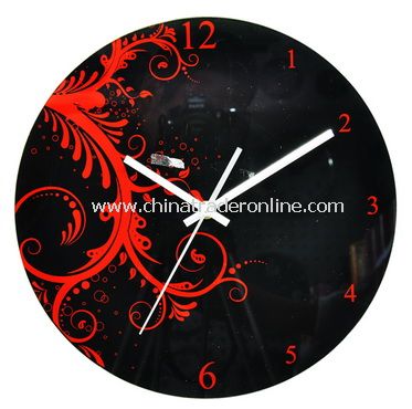 GLASS WALL CLOCK