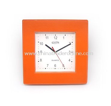 LEATHER WALL CLOCK from China