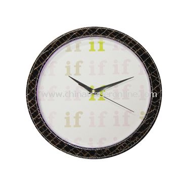 LEATHER WALL CLOCK from China