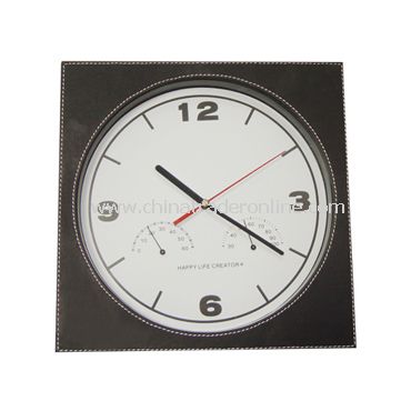 LEATHER WALL CLOCK from China