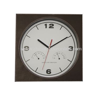 LEATHER WALL CLOCK