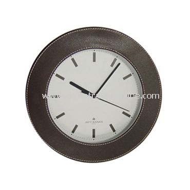 LEATHER WALL CLOCK