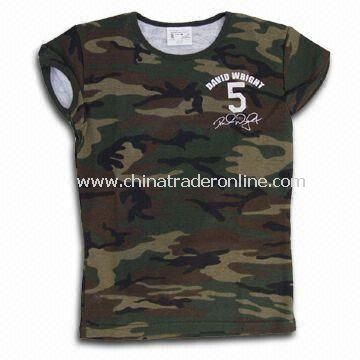 Childrens T-shirt, Made of 100% Cotton, Different Sizes and Colors are Available