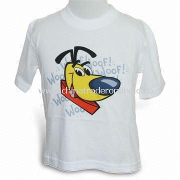 Childrens T-shirt, Made of 100% Cotton 180gsm, and Short Sleeves from China
