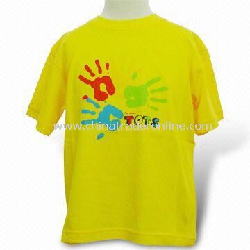 Childrens T-shirt, Made of 100% Cotton Material, Customized Logos Welcomed