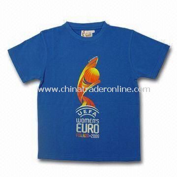 Childrens T-shirt, Made of 95% Combed Cotton and 5% Spandex