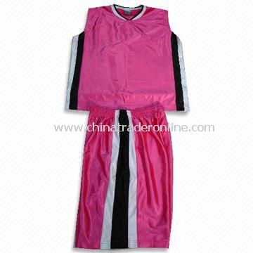 100% Poyester Basketball Jersey with Dry Fit Function from China