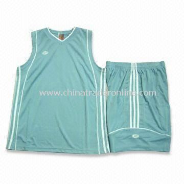 Basketball Jersey, Customized Designs are Accepted, Made of 100% Polyester Material from China