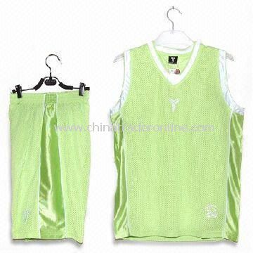 Basketball Jersey, Made of 100% Polyester, Suitable for Sports, Customized Designs are Accepted from China