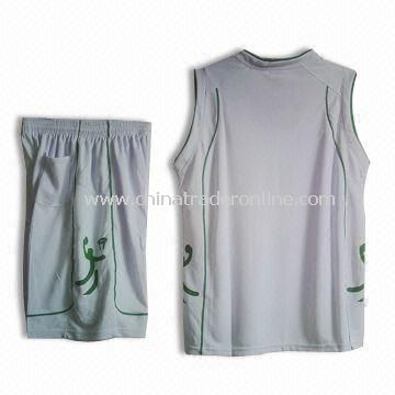Basketball/Sports Jersey, Made of 100% Polyester, Comes with Dry Fit Function