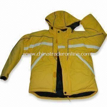 Childrens Ski Wear, Made of Nylon Fabric, Fixed with Removable Hood