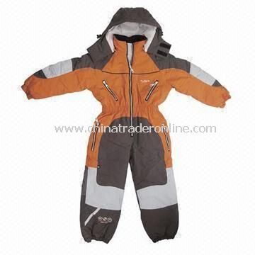 Childrens Skiwear Made of Taslon with Oxfod Nylon Reinforce and 190T Polyester Lining