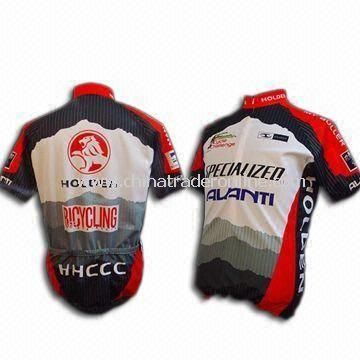 Cycling Jersey, Weighs 130gsm, with Full Heat-transfer Sublimation Printing from China