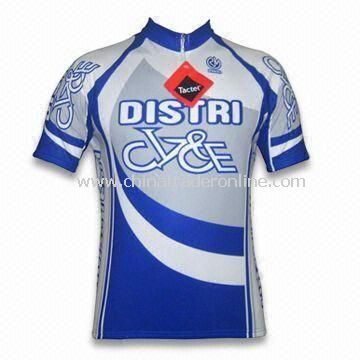 Cycling Jersey with Full Heat-transfer Sublimation Printing, Available in EU Size of S to XXL from China