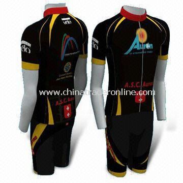 Cycling Jersey with Full Heat Transfer Sublimation Printing, Available in EU Size of S to XXL