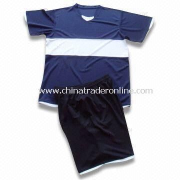 Football Jersey, Made of 100% Polyester, 120 to 200gsm Fabric Weight, Various Colors are Available from China
