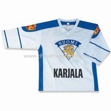 Hockey Jersey, Customers Designs are Accepted, Made of 100% Polyester from China