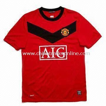 Jersey with Embroidery and Printing on Front, Suitable for Soccer