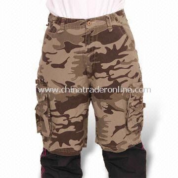 Mens Camo Breathable Outdoor Pants, Two Side Pockets with Flap from China