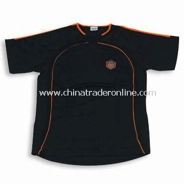 Mens Sports Jersey, Customers Designs are Available, Made of 100% Polyester from China