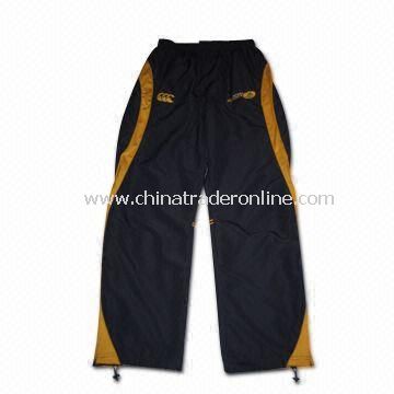 Mens Sports Pants for Australia Team Training, Made of Polyester Double Weave from China