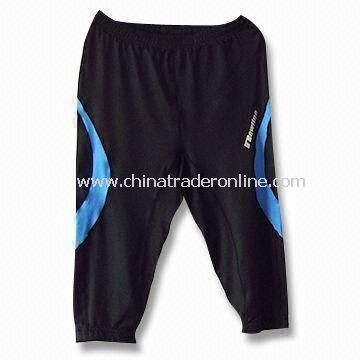 Mens Sports Pants in Black and Blue with Wicking Feature