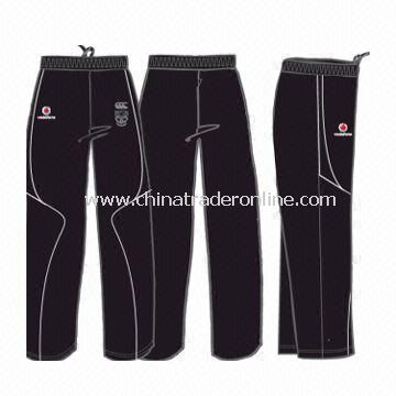 Mens Sports Pants with Hydrophilic Clear Coating, Made of 100% Polyester Honeycomb