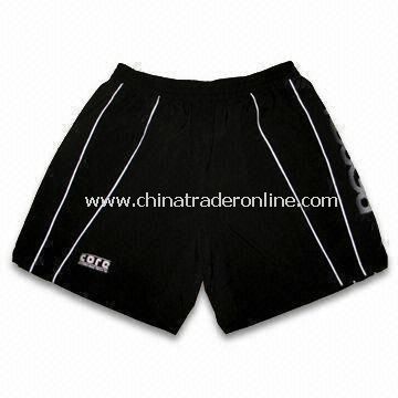 Mens Tricot Mesh Basketball Shorts with Embroidery Logo at Side and Bespoke Labels