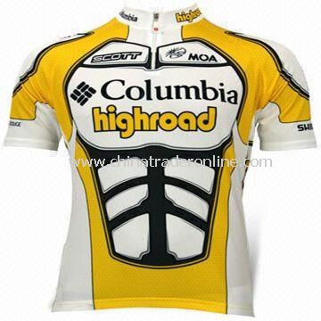 Polyester/Coolmax Yarn Cycling Jersey, Available in EU Size of S to XXL