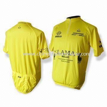 S to XXL Cycling Jersey with Short Sleeves and Full Heat-transfer Sublimation Printing