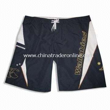 Sports/Wallabies Board Shorts, Made of 100% Polyester Drill, Suitable for Men from China