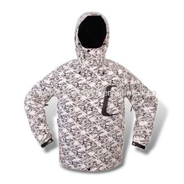 Taslon/PU Breathable Skiwear with Velvet Lining Hood and Laser-cut Pocket