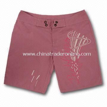 Womens Beach Shorts, Made of 100% Polyester, OEM Orders are Welcome from China