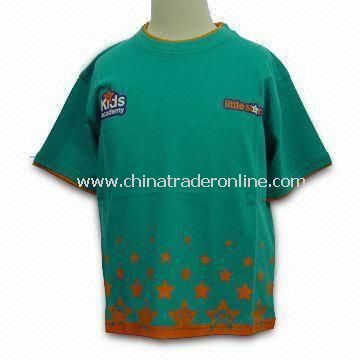 Childrens T-shirt, Made of 100% Cotton, Customized Logo Welcomed