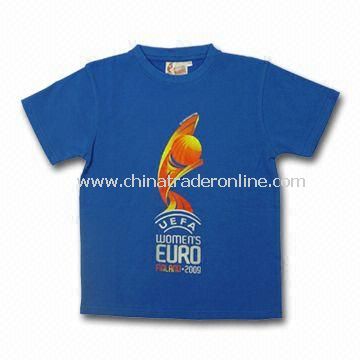 Childrens T-shirt, Made of 95% Combed Cotton and 5% Spandex from China
