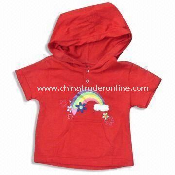 Childrens T-shirt with Hood, Customized Requirements are Accepted from China