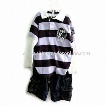 Childrens T-shirt with Long Sleeves, Customized Designs and Samples are Accepted