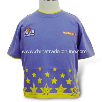 Childrens T-shirt with Short Sleeves, Skin-friendly, and Comfortable Form from China