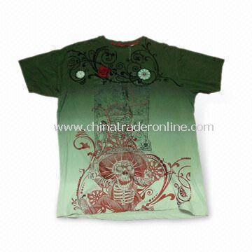 Mens Short Sleeve T-shirt, Made of 100% Cotton, Weighs 180gsm from China