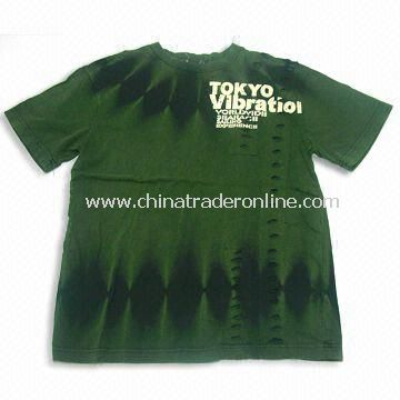 Mens Short Sleeves T-shirt with Printing, Made of 100% Cotton from China