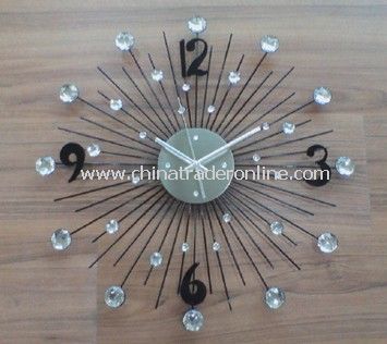 Crystal wall clock from China