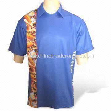 Sublimation Printed Mens T-shirt, Customized Sizes are Accepted, Made of 100% Polyester