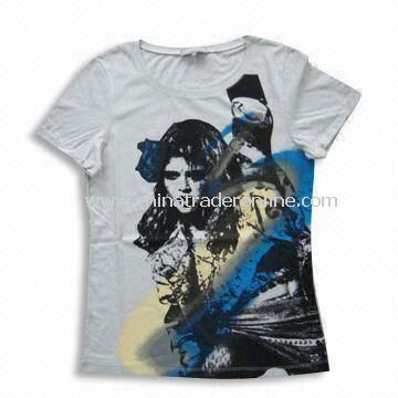 T-shirt, Can Put Various Prints on Chest, Fashionable Design, Made of Cotton Pique