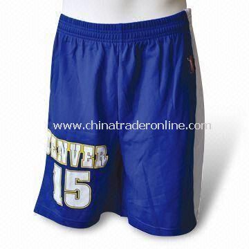 Basketball Shorts, Made of 100% Polyester with Embroidery Logo